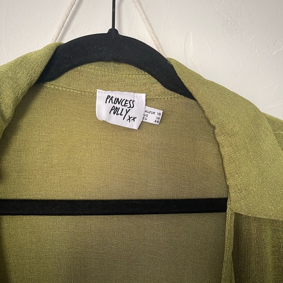 Princess Polly Green Wrap Dress - Picture 2 of 4